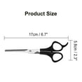 thumbnail image 4 of Unique Bargains 6.7' Stainless Steel Thinning Scissors Shear Barbers Salon Hairdresser Hair Cutting Black Silver Tone, 4 of 7