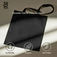thumbnail image 7 of Top Cotton Pack of 6 – 100% Cotton Reusable Tote Bags – Bulk Grocery, Shopping, DIY, Beach & Gift Use (Black), 7 of 7