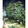 thumbnail image 2 of Van Gogh, Vincent 26x31 White Modern Wood Framed Museum Art Print Titled - Chestnut Trees in Blossom, 2 of 4