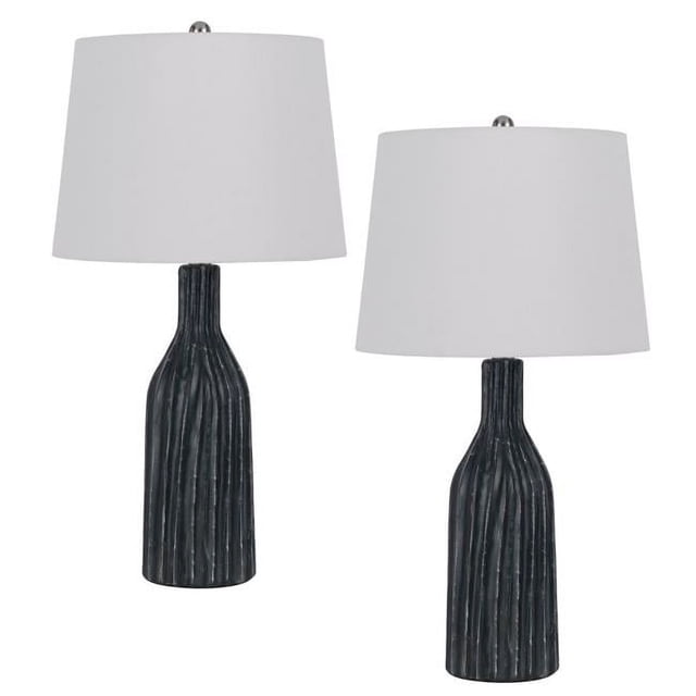 Cal Lighting BO-3083TB-2 Lampe de Table en Céramique Irving 100W, Marbre