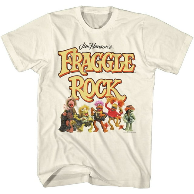 Fraggle Rock Fraggies et Logo T-Shirt Naturel pour Adulte 4TG