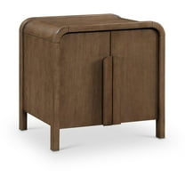 Meridian Furniture Harmony Brown Oak Veneer And Solid Wood Night Stand
