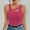 Hot Pink, variant on Women's Tank Tops Fashion Solid Color Crew Neck Basic Tight T Shirts Leisure Slim Fit Sleeveless Standard Straps Summer Tops