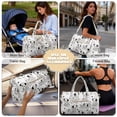 thumbnail image 5 of Garronmavis Cute Dalmatian Print Large Quilted Duffle Bag for Women, Travel Weekender Bag Overnight Gym Dance Bag with Pockets, Carry On Tote with Luggage Sleeve, 5 of 7