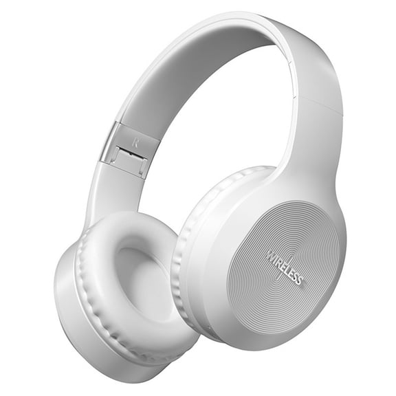 Bluetooth Over-Ear Headphones with Mic | Wireless & Wired Dual-Mode Headphones for Drum Piano PC Phones Laptop-72 Hours Playtime,White