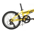 thumbnail image 5 of EuroMini 16007 Zizzo Campo 28 Lbs. Lightweight Aluminum Frame Shimano 7-Speed Folding Bike, Yellow - 20 in., 5 of 6