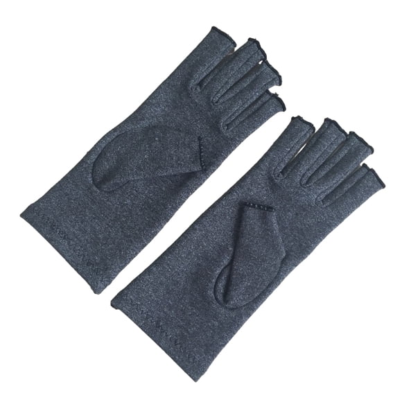 Guantes para artritis Qarigey Soporte para dedos Brace Sin dedos Antideslizante Mujeres Hombres Muñequera Guante de compresión