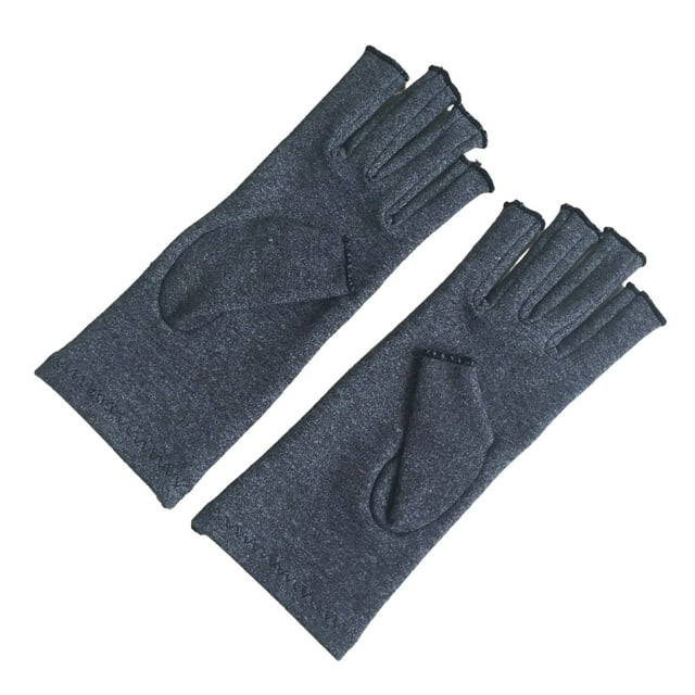 Minnieouse Guantes para la artritis Soporte para aliviar el dolor en las articulaciones Brace Medio dedo Mujeres Hombres Guante de compresión Type3 NO3