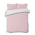 thumbnail image 2 of Pink Morocco Twin XL Size Down Alternative Comforter, Lightweight Comforter Quilt Bedding Set with Pillow Shams Geometric Leaf Diamond Lattice Abstract All Seasons Bed Comforter Duvet Insert 68"x98", 2 of 7