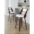 thumbnail image 2 of Pino Counter Stools for Kitchen Counter in Mahogany Wood and Faux Leather, Counter Height Chairs, Bar Stools Set of 2, Counter Height Chairs, Bar Stools For Kitchen Island, 2 of 6