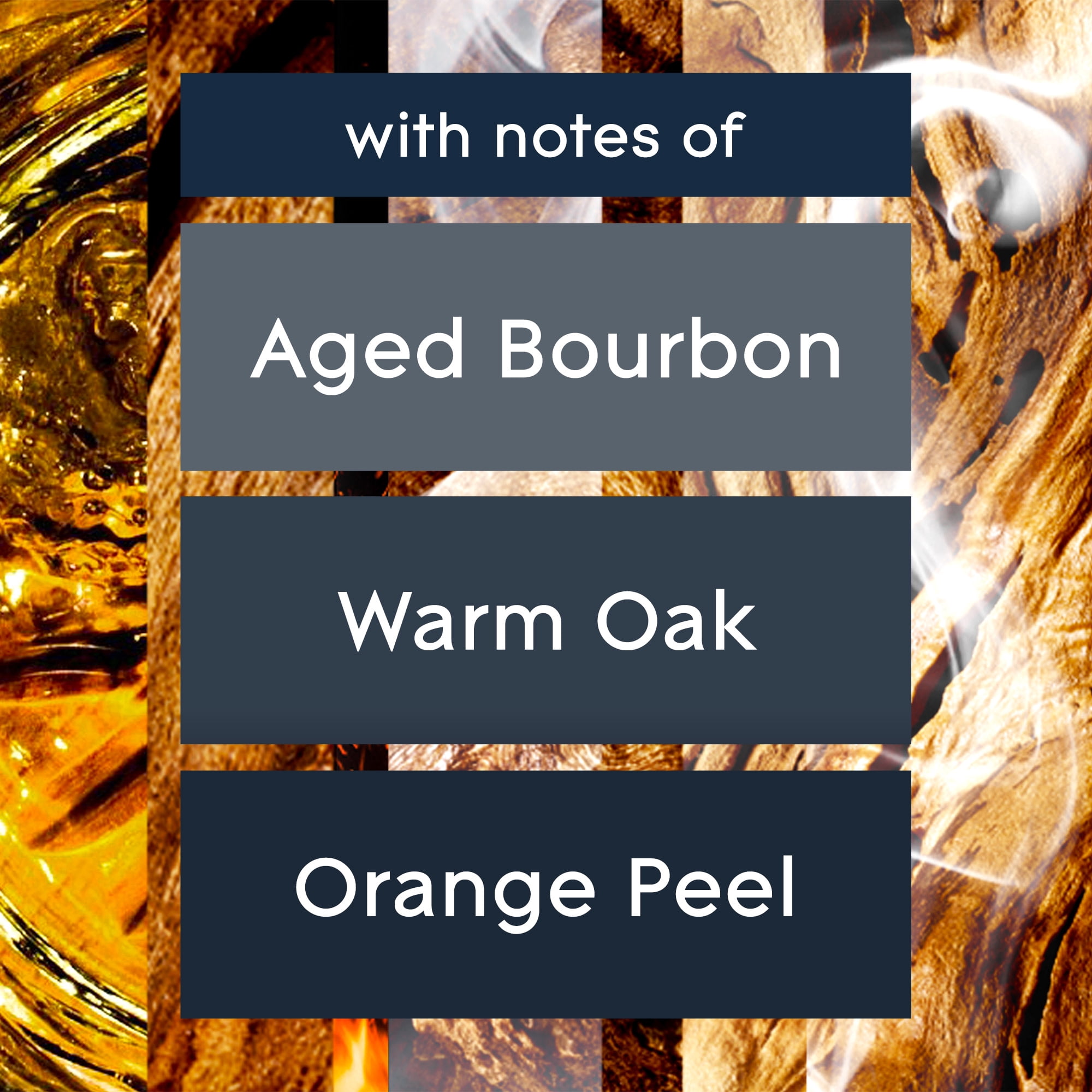 (3 pack) Glade Candle, Infused with Essential Oils, Smooth Bourbon & Oak Scent, 2 Count