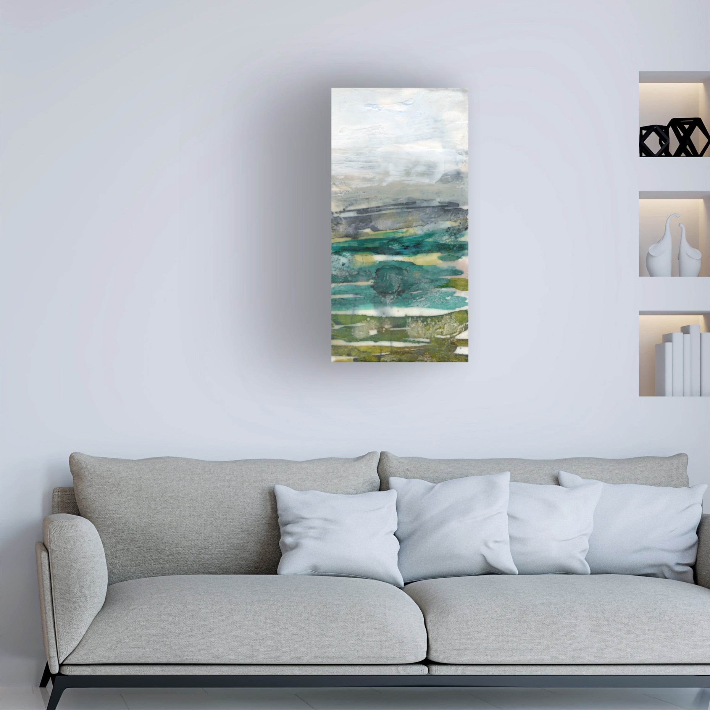 Jennifer Goldberger 'Crackled Marshland III' Canvas Art