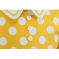 thumbnail image 6 of Kiijoy Girls Polka Dot Short Sleeve Polo Dress Vintage Elegant Party Dress, Sizes 7-8, 6 of 8