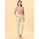 thumbnail image 3 of Top de blusa de encaje de manga larga transparente con bordado floral para mujer Rosa XS, 3 of 5