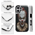 thumbnail image 3 of Compatible with iPhone 11 12 13 mini 14 15 16 Pro Max Plus Wallet Case with Card Holder, PU Leather Kickstand Card Slots Case ( Creep Clown, iPhone 14 Pro Max), 3 of 7
