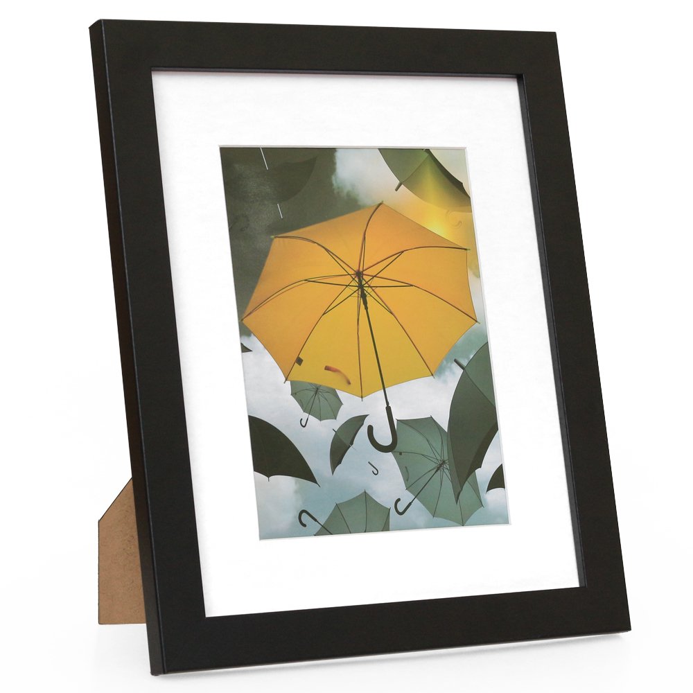 8x10 Black Picture Frames, Betus [Elegant Design] Wood Framework with