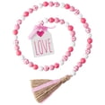 thumbnail image 3 of Set of 5 Tassel Beaded Pendant Door Decoration Pink Garland, 3 of 8