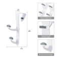 thumbnail image 4 of Mainstays White Over the Door Rubber Grip Hooks for Closet and Bathroom Storage, 2 Pack, 4 of 11