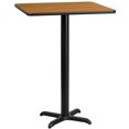 thumbnail image 1 of Flash Furniture 24'' Square Natural Laminate Table Top with 22'' x 22'' Bar Height Table Base - XU-NATTB-2424-T2222B-GG, 1 of 5