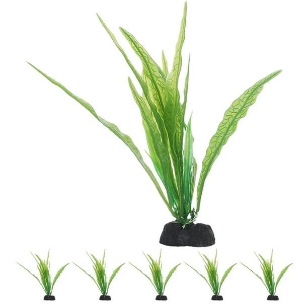 KAKOWELY 6 plantas acuáticas artificiales para acuario, plantas acuáticas decorativas para paisajismo.