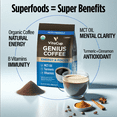 thumbnail image 3 of VitaCup Organic Genius Medium Dark Roast Keto Coffee Ground, 10 Ounces, 3 of 6