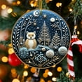 thumbnail image 5 of Christmas Hanging Christmas Gifts for Family Colleagues Christmas Tree Round Decoration, Navy #1, 5 of 6