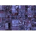 thumbnail image 1 of Ahgly Company Indoor Rectangle Patchwork Blue Transitional Area Rugs, 7' x 10', 1 of 4
