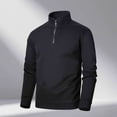 thumbnail image 1 of pstuiky camisetas de manga larga para hombre, Sudadera con capucha de manga larga con cuello alto y color liso a la moda informal para hombre camisetas de hombre s, 1 of 6