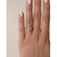 thumbnail image 3 of vylahjewellery 14K Vermeil Yellow Gold Valentine Day Gift Ring Six Prongs Oval Cut Diamond Engagement Bridal Ring Halo Moissanite Wedding Anniversary Rings, 3 of 5
