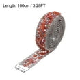 thumbnail image 2 of Uxcell 3.28FTx0.8" Hotfix Crystal Beaded Rhinestone for Clothes Bag Shoes Brown Gems,Silver Chain, 2 of 5