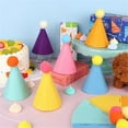 thumbnail image 2 of Mini Party Hats for Stuffed Animals, Birthday Party Cone Hats Dolls Dog Cat Rabbit Puppies Assorted Animal Birthday, 2 of 7