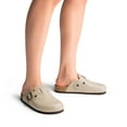 thumbnail image 6 of DREAM PAIRS Women's Buckle Slip-on Cork Clogs & Mules Round Toe Couple's for Women and Men Beige Size 7, 6 of 8
