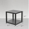 thumbnail image 2 of Krikacy Chestnut LUX Modern Aluminum Outdoor End Table, All-Weather Side Table,for Porch,Black, 2 of 6