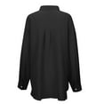 thumbnail image 5 of plus size blouse chiffon blouses for women petite blouses women 5'4" and under Women's Oversized Solid Shirt Loose Fit Breathable Fabric Casual Fashion Top, 5 of 8