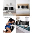 thumbnail image 6 of Black White Stripe Body Pillow Covers, Modern Rustic Vertical Striped Soft Bed Throw Pillowcases Breathable Cooling Long Lumbar Body Pillow Sham Cover for Bed Sofa 20''x54'', 6 of 7