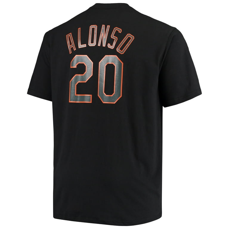 Men's Fanatics Branded Pete Alonso Black New York Mets Big & Tall Wordmark  Name & Number T-Shirt 