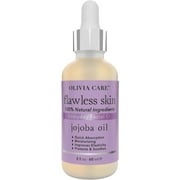 Jojoba Everyday Facial Oil Flawless Skin By Olivia Care  100% Natural. Moisturizing, Protects & Soothes Skin. Promotes Elasticity & Anti-Aging. Rich in Vitamins & Antioxidants - 2 oz
