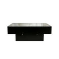 thumbnail image 6 of Tcbosik 39.3"-59" Extendable Coffee Table with Hidden Storage Space, Accent Table with Sliding Glass Top, Modern Center Table for Living Room, Space Saving, Black, 6 of 9