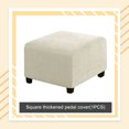 thumbnail image 2 of Bearachild Funda otomana elástica de Color sólido para el hogar, reposapiés de poliéster estirable para sala de estar y dormitorio, accesorio Decoración del hogar Beige, 2 of 6