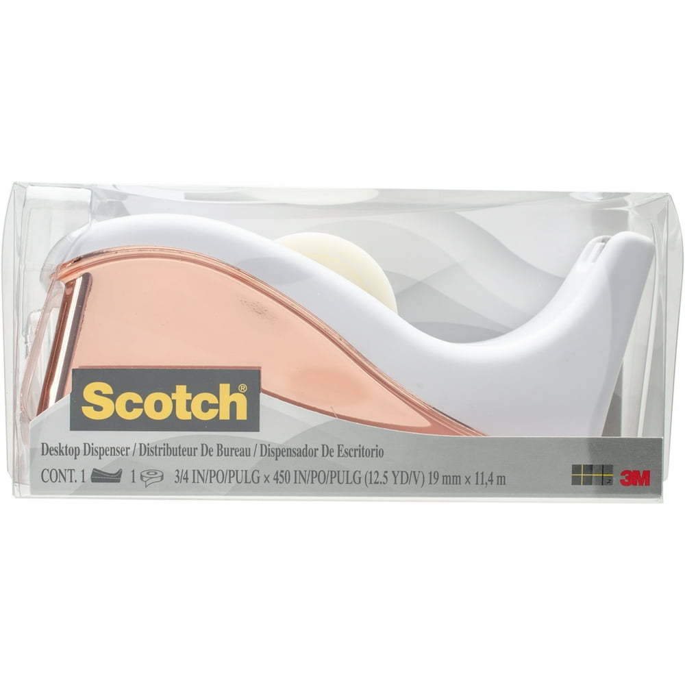Scotch Desktop Tape DispenserRose Gold & White