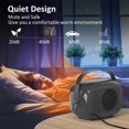 thumbnail image 2 of Space Heater, Small Desk Heater with High Output, Safe and Quiet Ceramic Desktop Heating Fan for Home Bedroom Office Desk Indoor Use(Grey), 2 of 14