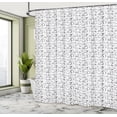 thumbnail image 5 of Ambesonne Modern Shower Curtain, Quarter Circle Shapes Motif, 69"Wx75"L, Grey White, 5 of 5