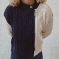 thumbnail image 4 of Vedolay Women's Cardigans Knit Button Cardigan Long Sleeve Thick Open Front Sweater Navy,XL, 4 of 5