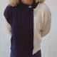 thumbnail image 3 of Gibobby Sueteres Para Mujeres Calientitos Chaqueta de suéter de empalme de color torcido con cremallera de cuello redondo de otoño e invierno para mujer(Marina,M), 3 of 6