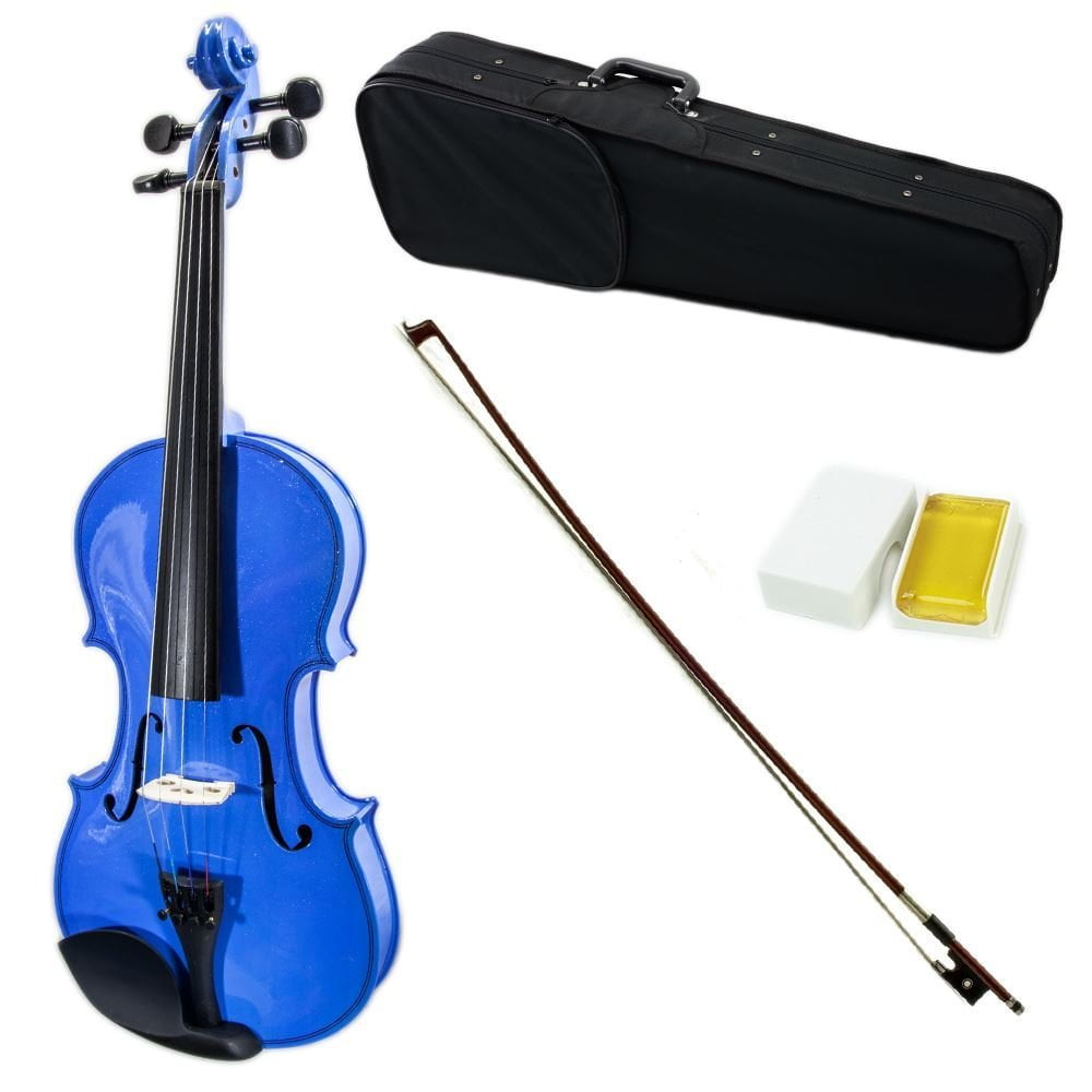SKY Full Size VN202 Solidwood Blue Violin Beautiful Purfling with