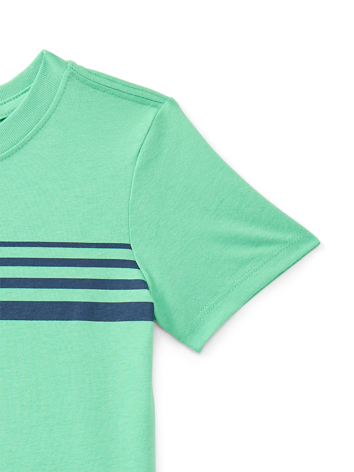 Wonder Nation Toddler Boys Short Sleeve Chest Stripe T-Shirt, Sizes 18M-5T
