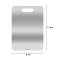 thumbnail image 2 of Deago Stainless Steel Cutting Board for Kitchen, Double-Sided Food Grade Cutting Board, SUS 304 Chopping Board for Meat,Fruit,Vegetable (13×9 in）, 2 of 9
