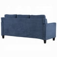 thumbnail image 3 of Royi Sofa, Track Armrest, 78 Inch, Blue Fabric Seat w Tufted Backrest, 3 of 6