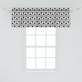 thumbnail image 2 of Ambesonne Crazy Art Window Valance, Hipster Illustration of Swirling Monochrome Striped Motifs, Curtain Valance for Kitchen Bedroom Decor with Rod Pocket, 54" X 18", Charcoal Grey and White, 2 of 3