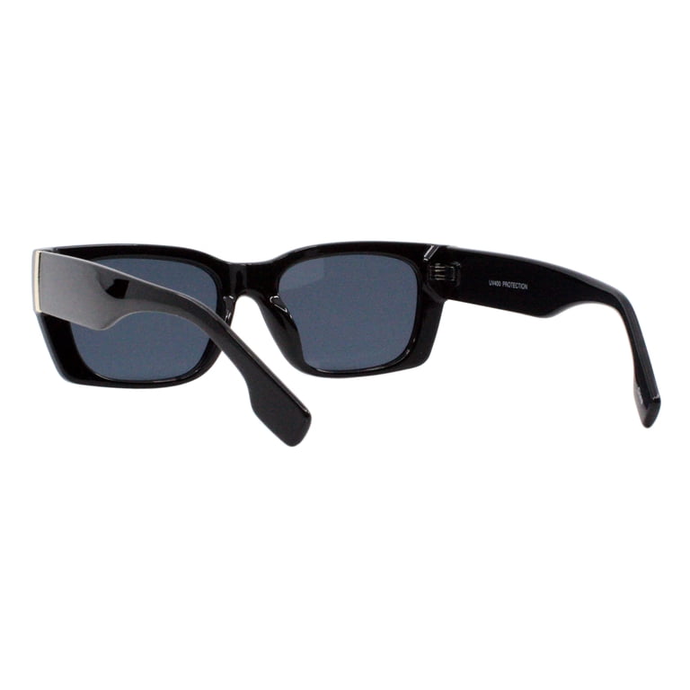 Chic Black Sunglasses with UV Protection and Polarized Lenses 0400 Modern Rectangular Frame Sunglasses Chic Designer Unisex  main image 4